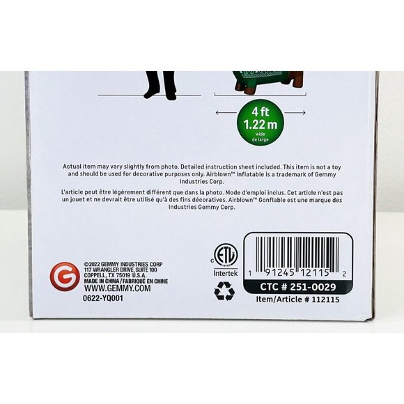 Gemmy Christmas Dachshund ~  4 Ft Wide LED Airblown Inflatable ~ New - Picture 5 of 8